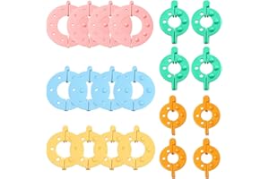 WORUIB Pompom Maker Kit, 20 Pack Pom Pom Craft Maker with 5 Colors, Pompom Wool Accessories for DIY Crafting, 18 x 14.9 x 2.6 cm