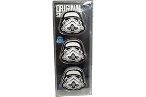 Puckator - Lot de 3 gommes spéciales à effacer pour l'école - L'original Stormtrooper - Papeterie et papeterie pour enfants et filles