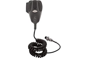 COBRA HG M73 Premium Dynamic Ricambio Microfono CB (nero) – Connettore a 4 pin, cavo da 2,8 m, guscio in ABS resistente, griglia a rete metallica, lato sinistro Push To Talk, connettore cromato