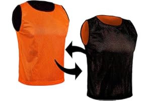 SPORTSBIBS Fußball Leibchen für Kinder und Erwachsene, Wendeleibchen 2-Farbig, Trainingsleibchen, Markierungshemd Doppelseitig für Team-Spiel, Damen Herren Junioren Senioren, viele Farben und Größen