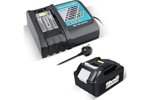 PDSTATION PDstaion 5.5Ah 18V BL1850 Replacement for Makita Battery & DC18RC Charger Compatible with 14.4V 18V Li-ion Battery BL1815 BL1830 BL1850 BL1430 BL1860 LXT-400 UK Plug