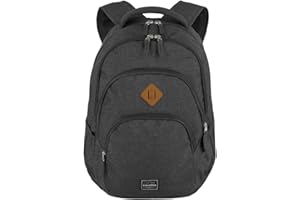 travelite Sac à Main avec Compartiment pour Ordinateur Portable 15,6 Pouces, Série de Bagages Basics Sac à Dos de Jour Melange : Sac à Dos Tendance au Look Melangé, 45 Cm, 22 Litres