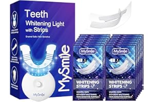MySmile Teeth Whitening Kit, 28 Non-Sensitive Teeth Whitening Strips, Deluxe Teeth Whitener Dental Grade Tooth Whitening Strips for Home, Travel, 10 min Fast Result for Beautiful White Smile