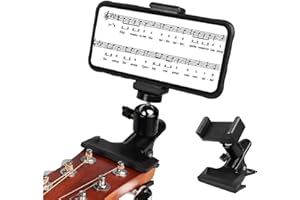 MOVKZACV Guitar Bass Head Phone Holder Live Broadcast Bracket Clip Guitar Head Phone Holder Bracket Stand for iPhone and Android Smart Phones
