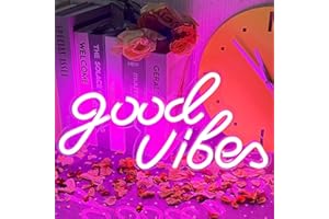 UExnkj-Y Neon Good Vibes Signs,Good Neon Signs Good vibes Enseigne au Néon Lumières au Néon de LED Pour la Décoration de Barre de Partie D'hôtel de Pièce Neon