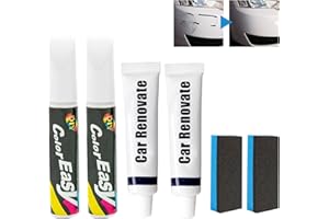 LOKBY Pintura Coche ArañAzos Pintura Blanca Coche Pintura Coche Blanco Reparador De ArañAzos Para Coche Quita ArañAzos Coche Blanco 2 Pcs Car Scratch Remover 2 Pcs BolíGrafo Retoque Coche 2 Esponja