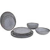 Bo-Camp - Dinnerware - Halo - 100% Melamine - 12 parts - Grey