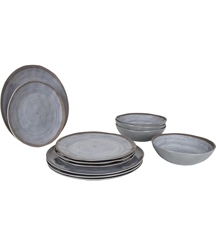 Service De Vaisselle BRUNNER Savana – Lot De 16 Pièces En Mélamine, Design Stonouch, Résistant Et Moderne - 11