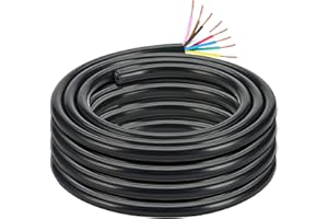 DARKGUARD Cable para Remolque 8 Hilos, Flexible Cable Eléctrico de Remolque 8poles, 12V/24V Cables de Alargador 15M para Caravanas Camping Vehículo Luces Traseras LED (7x0.5mm²+ 1x1.0mm²)