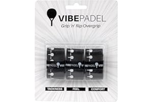 VIBEPADEL - Grip 'n' Rip Padel Overgrip - Non Slip Tacky Feel Overgrip for Padel Racket, Pickleball, Squash, Badminton - 3 Pack - Multiple Colours - Ideal Padel Accessory & Gift