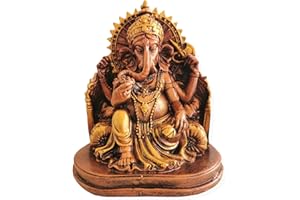 SabelAX - Figura de Ganesha - Ganesha - Figuras Decoracion Salon - Elefantes Decoracion Figuras - Elefante Suerte - Decoracion Zen - Figuras de Buda - Fengshui (Dorado)