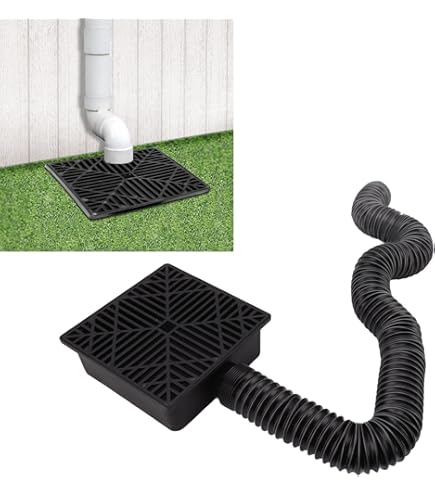 Extension Tuyau Descente Pluie 150 Cm | Kit Flexible | Pour Gouttière Et Drainage Pelouse | Marron