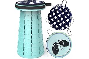 LOCYOP Sgabello pieghevole portatile con cuscino, sgabello telescopico con motivo sgabello retrattile di seconda generazione sgabello da campeggio per adulti maxi carico 200kg