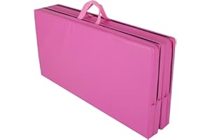 Cannons UK Foldable Gymnastics Mat - Pink, 8 ft x 4 ft x 50 mm