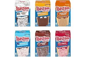 BHARTI BEN Toast'em Pop Ups Toaster Pastries | American | Multiple Flavours | 6 Toaster Pastries per Box | 288g | Pack of 6 | Similar to Pop Tarts