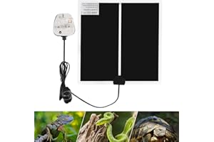 IWILCS Heat Mat Reptile, 14W Reptile Heat Pad Waterproof Terrarium Heat Pads with Temperature Control Tank Warmer for Reptiles, Lizards, Turtles, Gecko, Snakes, Snails (11x11 Inch)