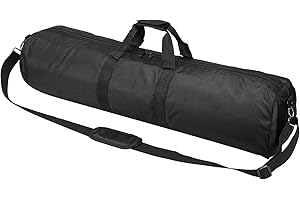 PATIKIL Stativ Tragetasche, 80 x 20 cm Nylon Gepolsterte Stativtasche mit Verstellbaren Schultergurten und Griffen für Lichtständer, Schirme,Mikrofonständer, Lautsprecherständer, Schwarz
