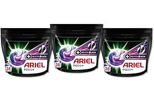 Ariel All-in-1 PODS Kapsułki do Prania, 108 Prań (3 x 36 Kapsułki), Revitablack, Przywraca Blask Czarnym i Ciemnym Tkaninom