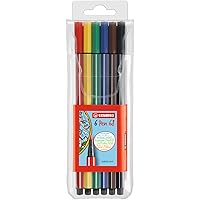 Premium-Filzstift - STABILO Pen 68 - 6er Pack - mit 6 verschiedenen Farben