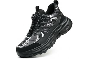 Gugifcto Sicherheitsschuhe Herren S3 | Leicht & Elastisch | Stahlkappe & Durchtrittschutz | Drehverschluss-Design | NEU 2025 36-46