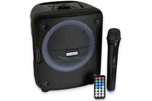 DAEWOO INTERNATIONAL Daewoo Altavoz Karaoke DSK-388 | Karaoke Portatil | Bluetooth Karaoke | Altavoz Karaoke con Micro | Micro Inalambrico | Woofer 6.5 | Potencia 30W