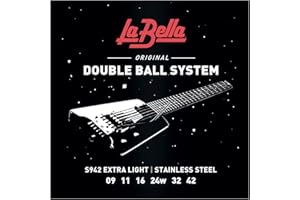 LA BELLA Labella LS942 Jeu de Cordes à double boule pour Guitare Electrique 9/42 Extra Light
