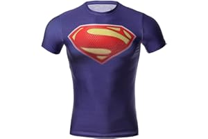 T-shirt de compression pour homme par Cody Lundin - Motif superhéros 3D - Pour le sport et la remise en forme