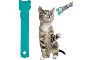 COODAM Cat Treat Squeeze Spoon Dispenser - Multi Cat Food Spoons for Wet Food Lickable Treat Squeeze up Spoon for Liquid Snack Water Feeding (Blue)
