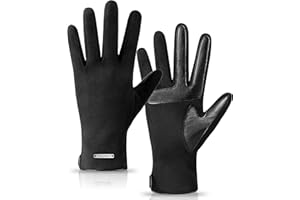 HOLDINA Handschuhe Damen Winter Warm, Handschuhe Damen Touchscreen mit Rutschfestem Leder, Geschenke für Damen Handschuhe mit Fleece Gefüttert