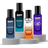 Beardo Everyday Essential Combo for Men- LSD ,Whisky Smoke Firebomb, Mariner & Legend Perfume for Men (20ml x 4) | Long Lasting Fragrance | Long Lasti