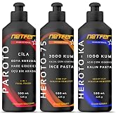 Netfer 3'l&uuml; İnce Kalın Pasta Cila Set - 3x500 mL