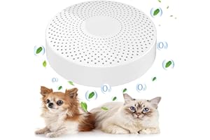HOLZSAMMLUNG Cat Litter Box Deodorize Automatic Pet Odor Eliminator, Neutralizer, 99.9% Dust-Free, for All Kinds of Litter Box, Refrigerator, Bin, Fridge, Bathroom Wardrobe, and Small Area-USB Rechargeable. (A06)