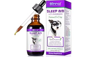 ValaVie Melatonin For Dogs Dog Melatonin Dog Anxiety Dog Anxiety Relief Sleep Aid For Dogs Anxiety & Stress Relief Promote Relaxation & Deep Sleep For Dog 60ml