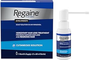 Regaine for Men 5% Minoxidil Extra Strength Scalp Solution for Hair Regrowth (1x 60ml), Scientifically Proven to Help Stop and Reverse Hereditary Hair Loss, Revitalise Hair Follicles