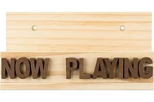 Navaris Uchwyt na płyty winylowe z drewna – stojak na płyty winylowe – uchwyt na płyty gramofonowe – uchwyt na 8 płyt – na ścianę lub stojak – Now Playing