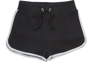 Red Melon Girls Retro Stripe Cotton Summer Shorts