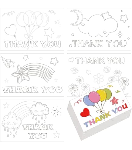 Aazon.co : Hallark Kids Fill In The Blank Thank You Cards (20 Cards - View #3
