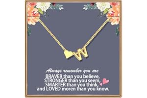 Sranich Heart Initial Necklace Gifts for Women Sister Girls,14K Gold-Plated Necklace,Adjustable Personalized Alphabet Letter Pendant,A-Z Alphabet Pendant Necklaces