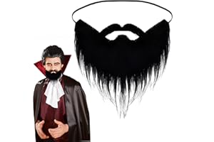 MICJLLT Fake Beard Fancy Dress for Halloween Decorations,False Beard Funny Facial Novelty Mustache Prop - Masquerade Mask for Cosplay Supplies,Multipurpose Beard Costume for Male Makeup Party