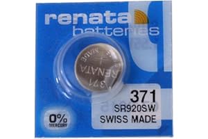 BEST PRICE SQUARE Renata Lot de 2 piles rondes 371 SR920SW 1,55 V Fabrication suisse Argenteac...