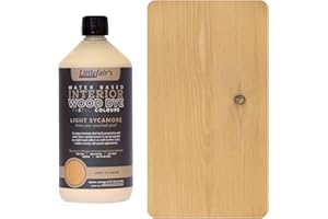 Littlefair's Teinte Bois 1ltr - Teinture Bois Écologique À Base D'Eau et Sûre - Lasure Bois Intérieur à Séchage Rapide - Peinture Lasure pour Bois Nettoyage Facile - Couleur:Sycomore clair