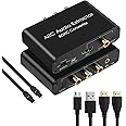 HDMI ARC Audio Extractor 192KHz DAC Converter - ARC Support, Digital HDMI to Stereo Analog Audio RCA/Coax/Spdif & 3.5mm Jack Adapter