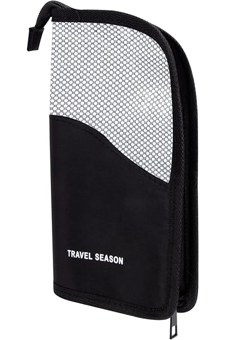 Borsa Porta Pennelli Trucco - Custodia Organizer Per Viaggio Con Scomparti (Nero) - Foto 8