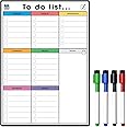 The Magnet Shop A4 Magnetic To Do List and Weekly Planner - Organise Your Chores, Housework, Office and Business Tasks With Our Dry Wipe Boards and 4 Free Magnetic Dry Erase Pens!