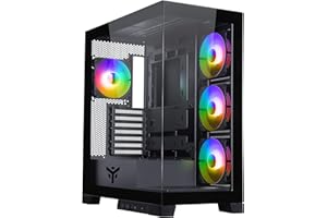 Itek Case SHOWBUI 45B - Gaming Tower, ATX, 4x12cm ARGB fan, 2xUSB3, Type-C, Side & Front Panel Temp Glass