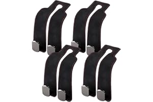 Viechoes car seat hooks 2 pezzi,Ganci per seggiolini auto,car seatback hook,porta borsa auto,car seat back storage,organizer auto,gancio per seggiolino auto,gancio per poggiatesta dell'auto (black)