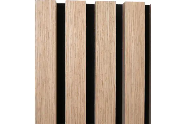 Masquepack – Panel Acústico Decorativo de Madera Roble Natural MDF 240x60 cm - Paneles Decorativos para Pared, Absorción de Sonido y Diseño Moderno (240x60 cm - Negro, 1)