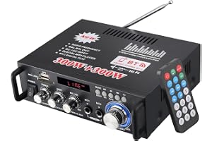 PROZOR Bluetooth-stereoförstärkare 2×80 W, USB/SD/FM, 12 V/230 V