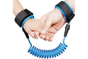 HONGXIN-SHOP Correa de Muñeca Antipérdida para Niño Ajustable Rotación de 360 Grados Cinturón de Seguridad Suave Elástica Caminando Mano Arnés Elástico Cuerda de Alambre Ideal para Actividades al Aire Libre 1.5M