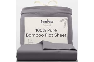 Bambaw Platt dubbellakan i bambu, 240 x 290 cm, hotellsängkläder, sänglakan, svalt, allergivänliga sängkläder, mjuk filt, mörkgrått